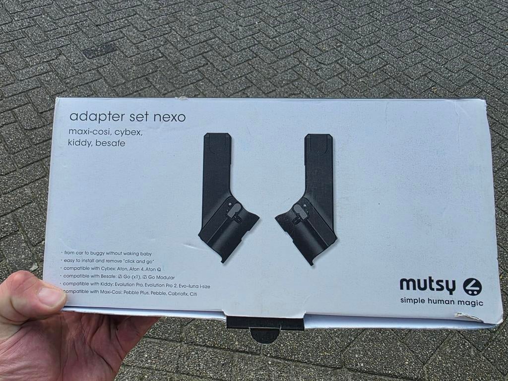 Mutsy Nexo adapterset voor Maxi-Cosi, Cybex, Kiddy, BeSafe, Ophalen of Verzenden, Nieuw