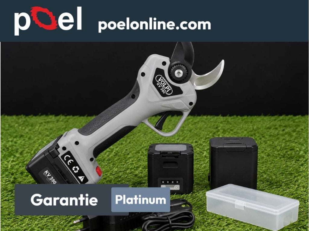 EX DEMO Volpi KV390 – Professionele accu snoeischaar, Niet ingevuld, STIHL, Info@poelonline.nl, Nieuw