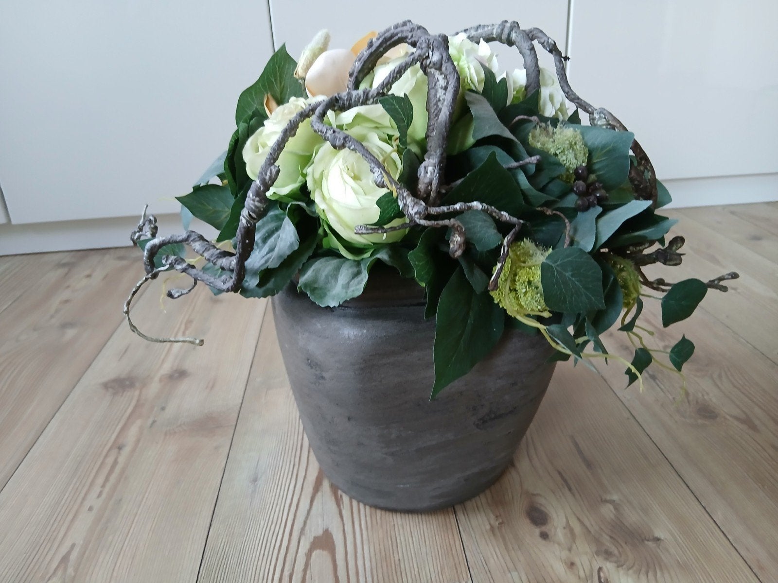 Kunstbloemen, kunstplanten in pot, Ophalen