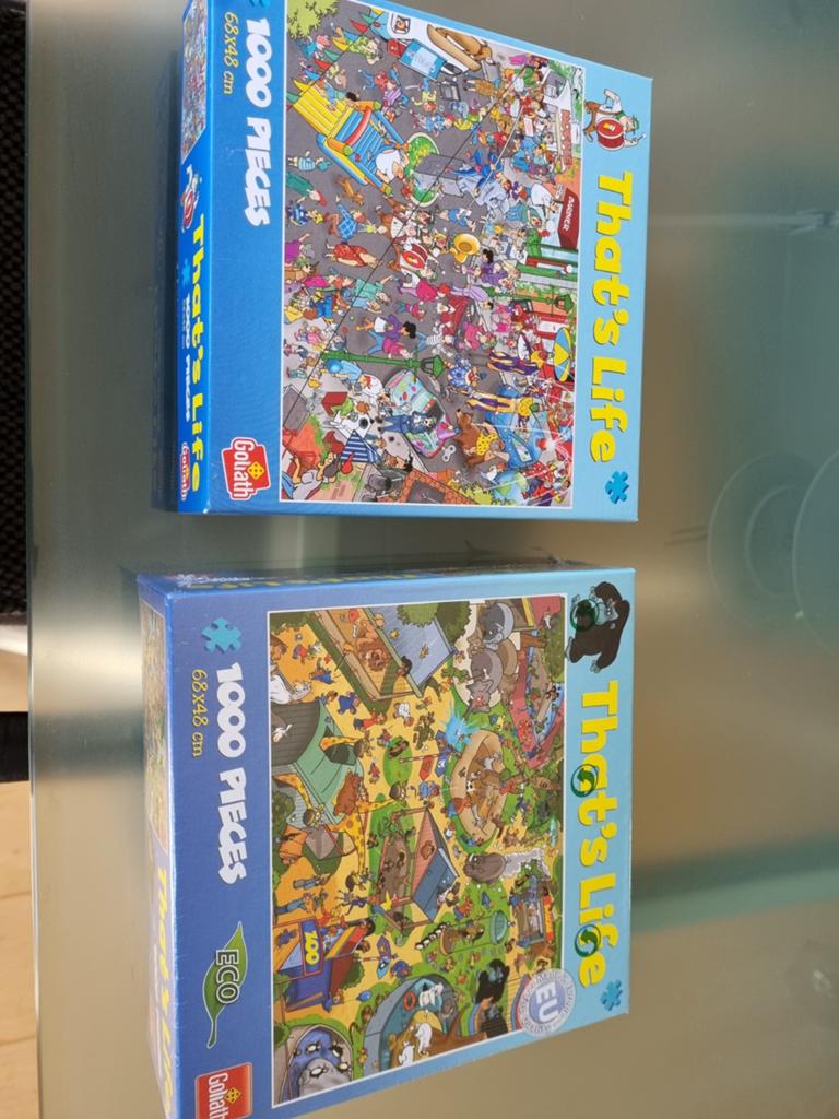 Thats Life puzzels, 2 stuks, samen € 4 .00  ophalen, Ophalen, 500 t/m 1500 stukjes, Nieuw