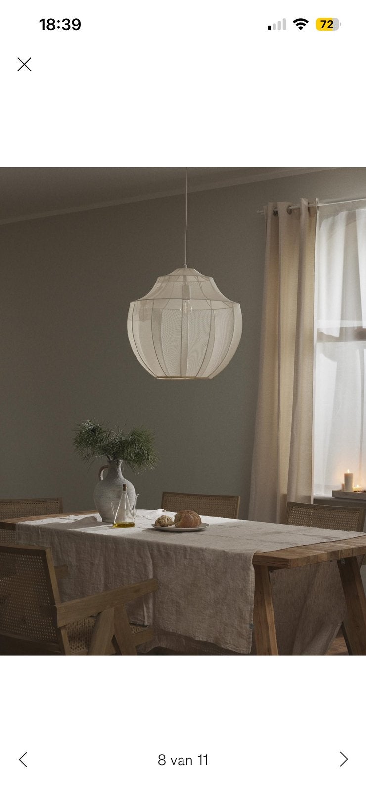 2 fantastische mooie lampen, Westwing collectie, Ophalen, Natuurlijk materiaal, E27 (groot), Zo goed als nieuw