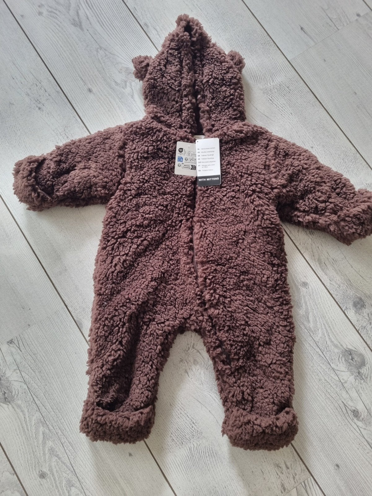 Nieuw Bruin Teddy Pak voor Baby's - Maat 62 met Wantjes, Ophalen of Verzenden