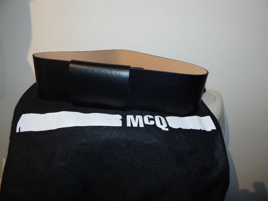 Alexander McQueen nieuwe brede leren riem met dustbag