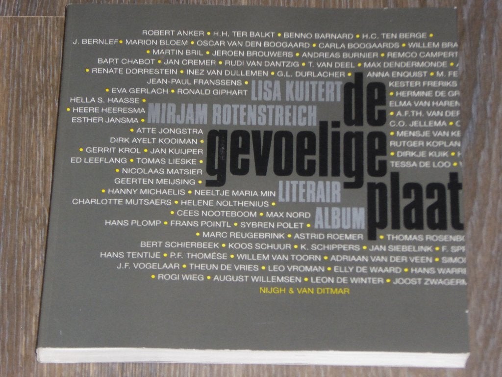 de gevoelige plaat (literair album), Ophalen of Verzenden, Zo goed als nieuw, Diverse auteurs