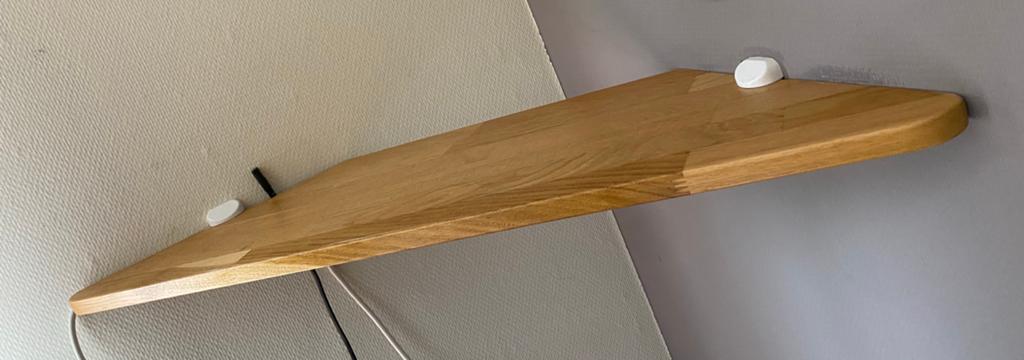 Hoekplank incl muurbeugels Graag ZSM weg, Huis en Inrichting, Woonaccessoires | Wandplanken en Boekenplanken, Ophalen, Gebruikt