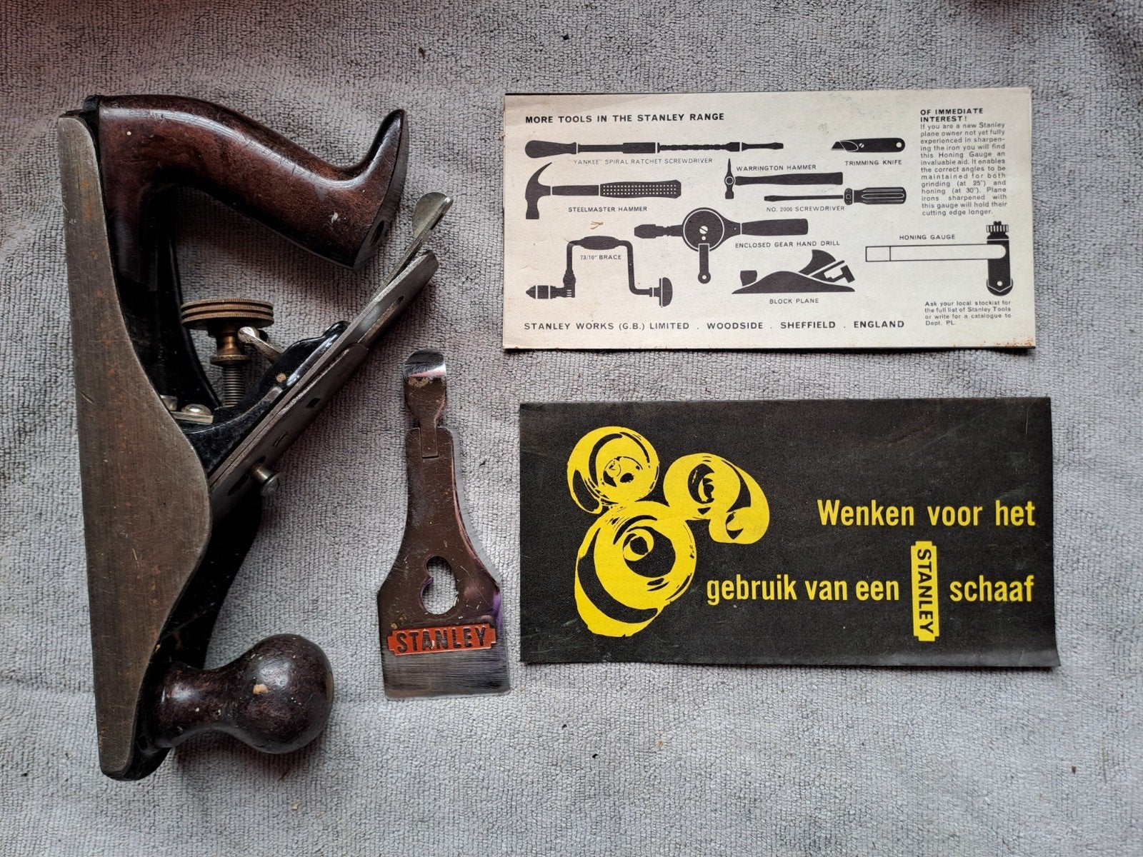 Vintage Stanley Bailey schaaf met doos en instructies, Ophalen of Verzenden