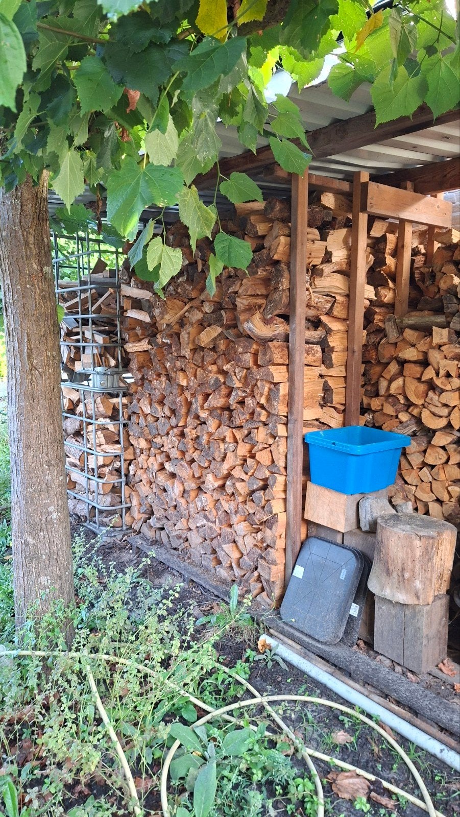 Ruim 4 kuub gekloofd haardhout grove den (30cm), 3 tot 6 m³, Ophalen, Overige houtsoorten, Blokken