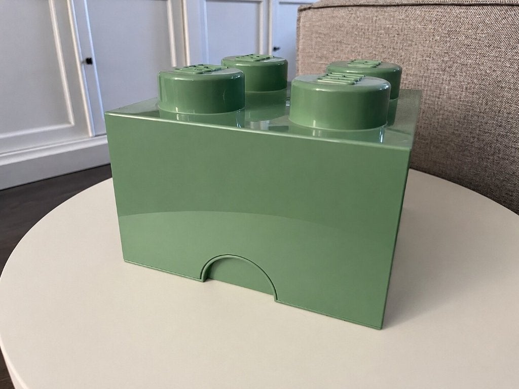 Groene LEGO opbergbox Brick 4 – stapelbaar, Ophalen, Zo goed als nieuw, Lego