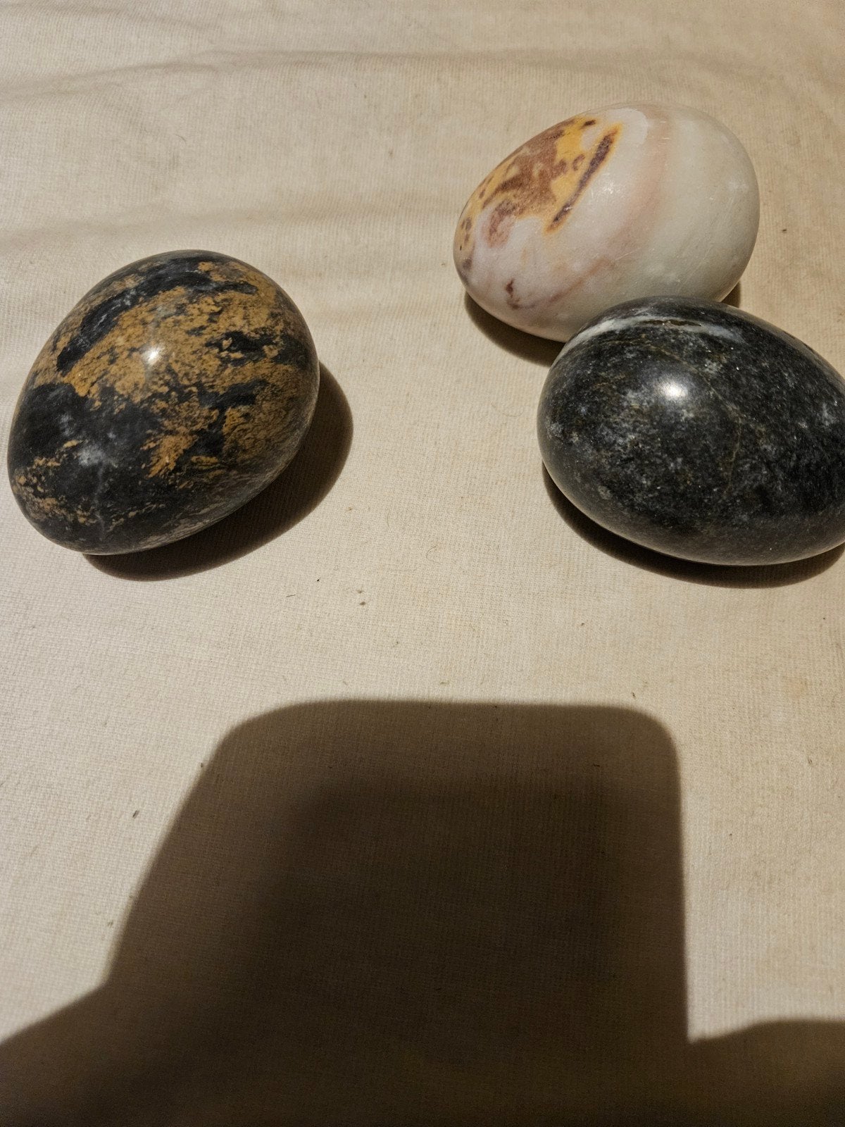 Decoratieve stenen eieren - Set van 3, Ophalen, Mineraal