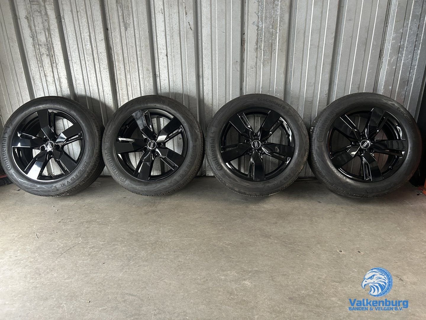 5-6mm! Originele Audi Q5 SQ5 80A 19 inch zwarte velgen 5x112, 19 inch, Gebruikt, -, -