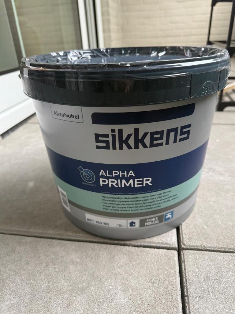 Sikkens Alpha Primer Wit - Nieuw, 5 tot 10 liter, Wit, Nieuw, Ophalen of Verzenden