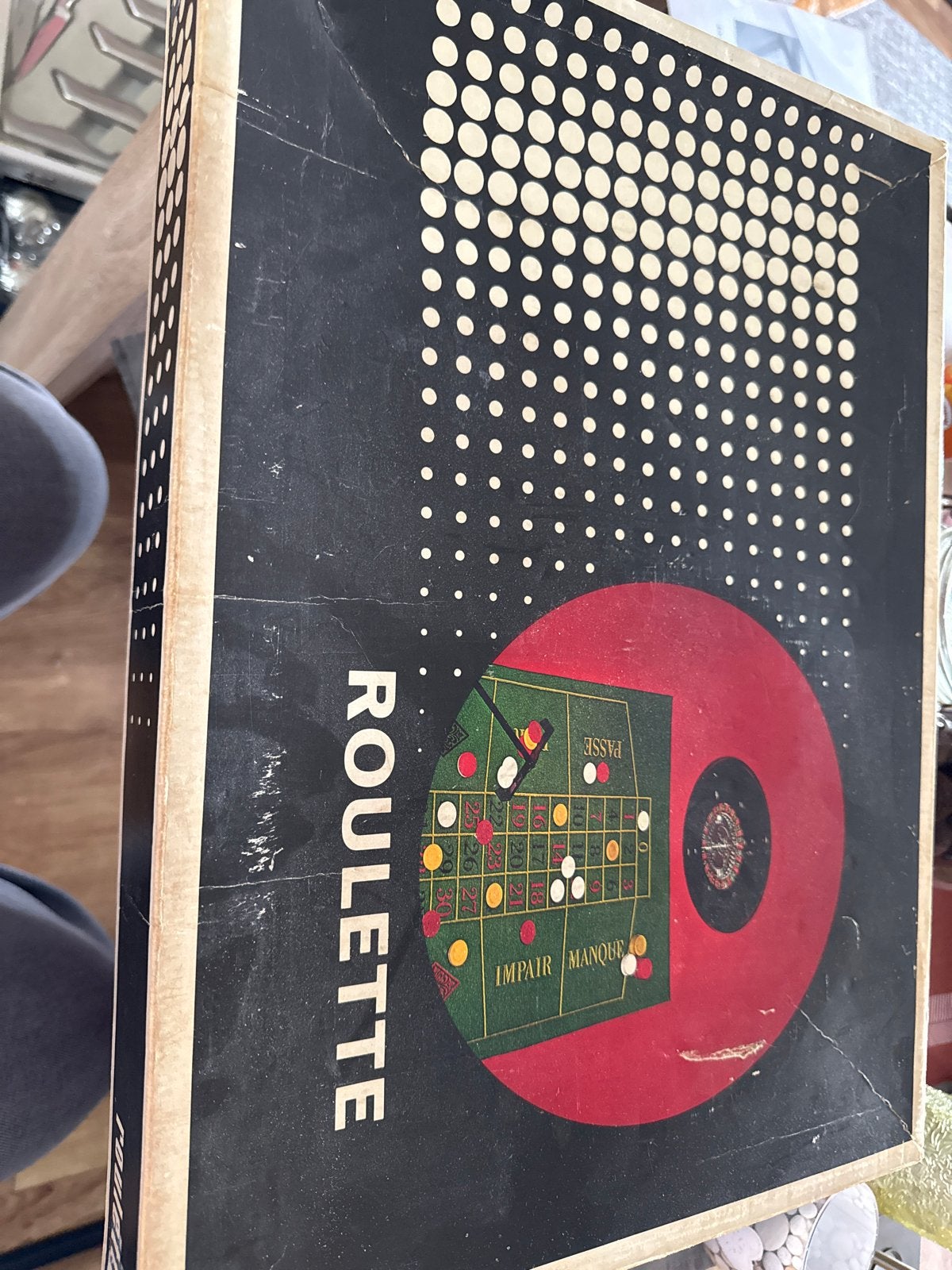 Vintage Roulette Spel - Compleet met Fiches en Rad, Drie of vier spelers, Ophalen of Verzenden, Gebruikt