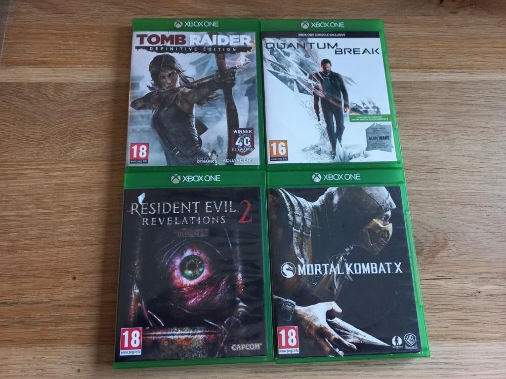 4 xbox one games resident evil revelations 2,tomb raider, Avontuur en Actie, Gebruikt, Vanaf 18 jaar, 1 speler