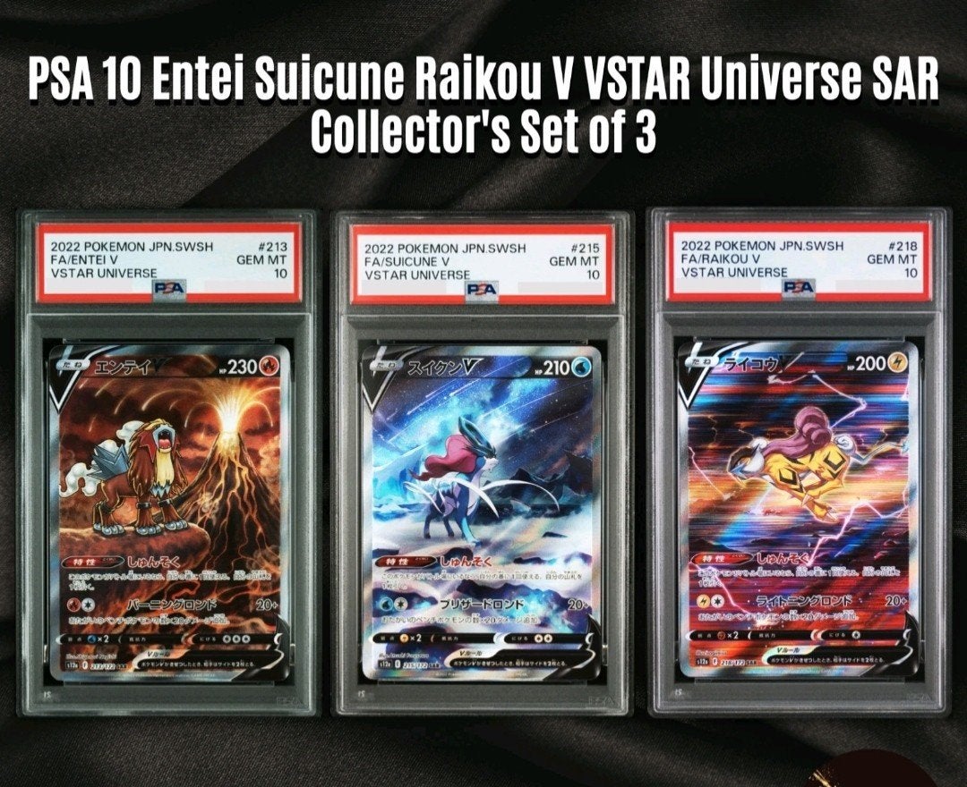 Entei Suicune Raikou VSTAR Universe - PSA 10, Ophalen of Verzenden