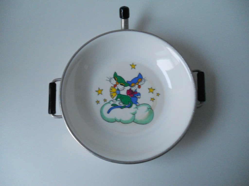 Oud warmwaterbordje baby, Ophalen of Verzenden