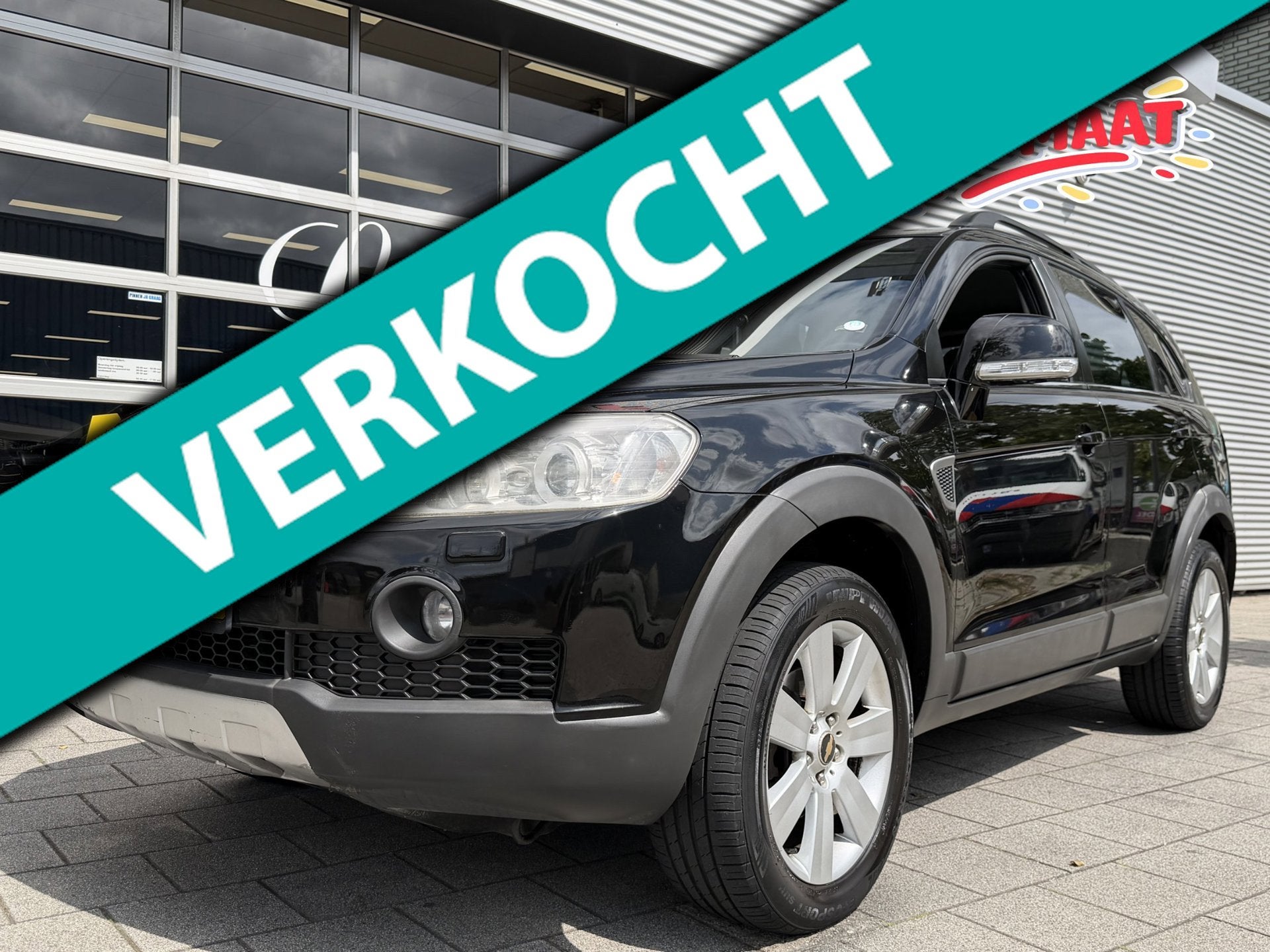 Chevrolet Captiva 3.2i Executive - 7 Persoons - Automaat I N, 1780 kg, 3195 cc, Gebruikt, Zwart