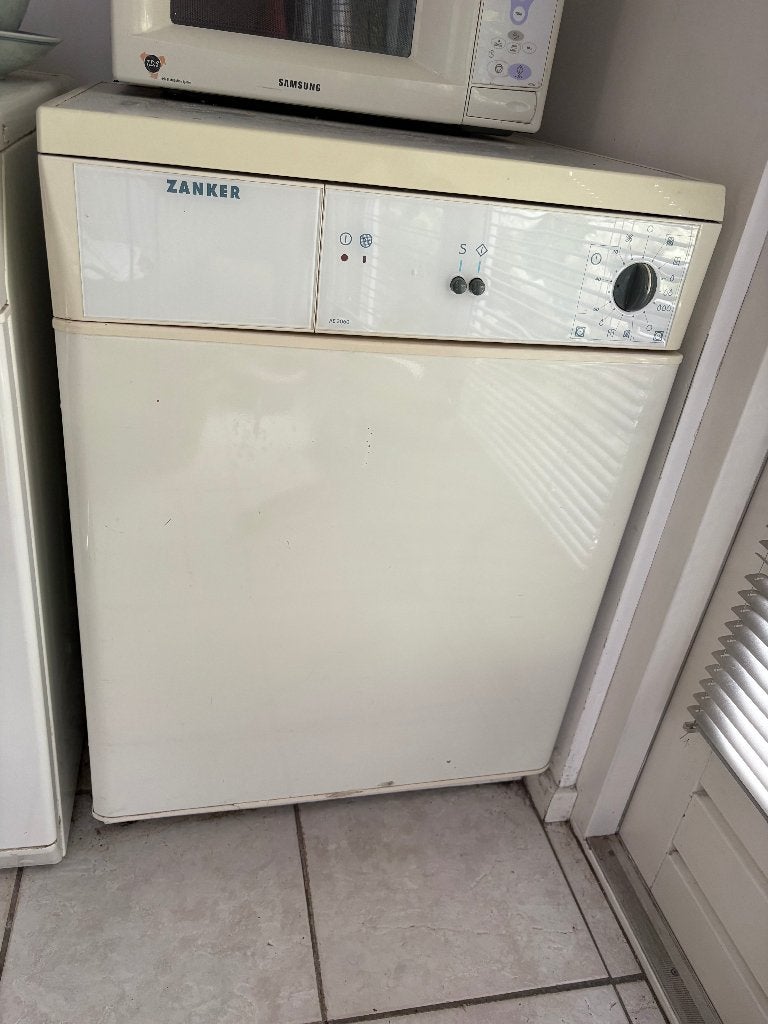 wasdroger Zanker, Witgoed en Apparatuur, Wasdrogers, Ophalen, 6 tot 8 kg, Gebruikt, Luchtafvoer