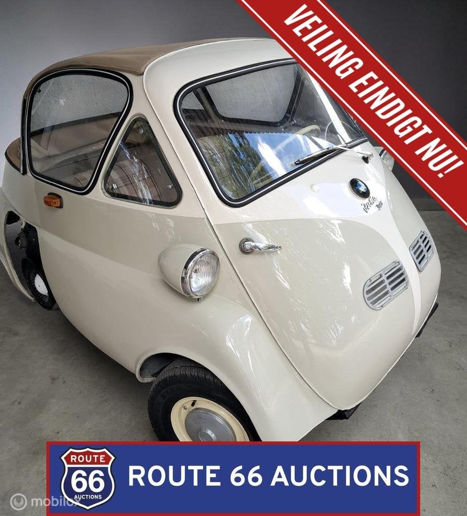BMW Isetta 300 | 1960 | Route 66 Auctions, Auto's, Oldtimers, Overige carrosserieën, Zwart, Bedrijf, Handgeschakeld