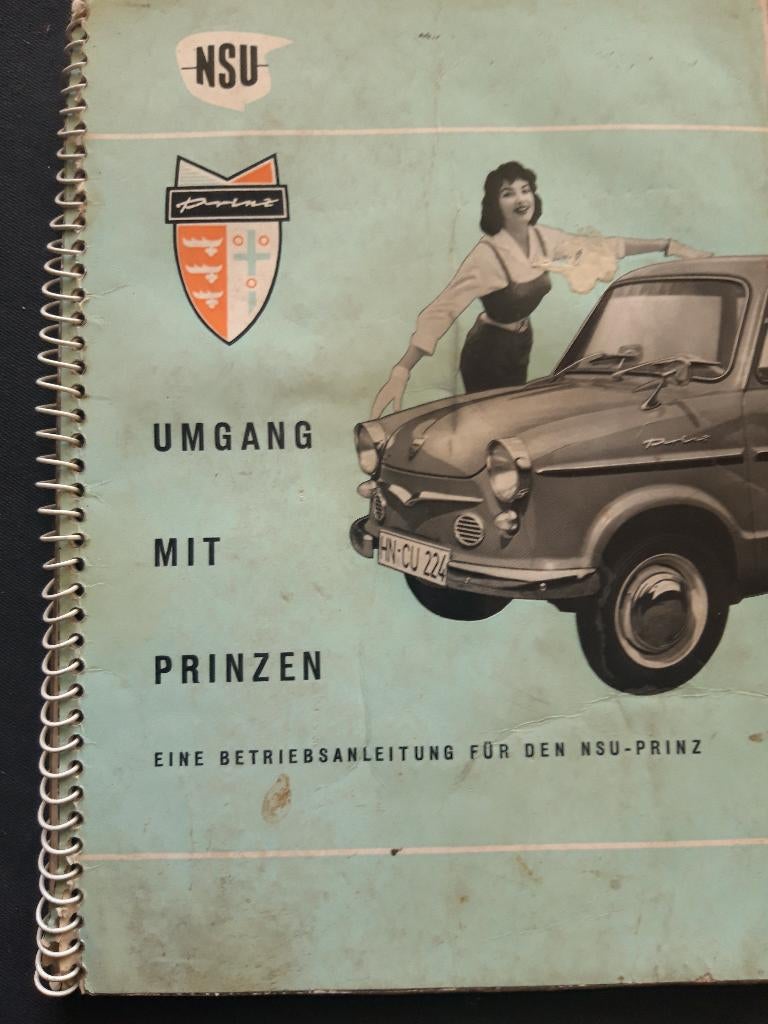 NSU Prinz 30 en Sport Prinz handleiding – 1960 – Duits, Auto diversen, Handleidingen en Instructieboekjes, Ophalen of Verzenden
