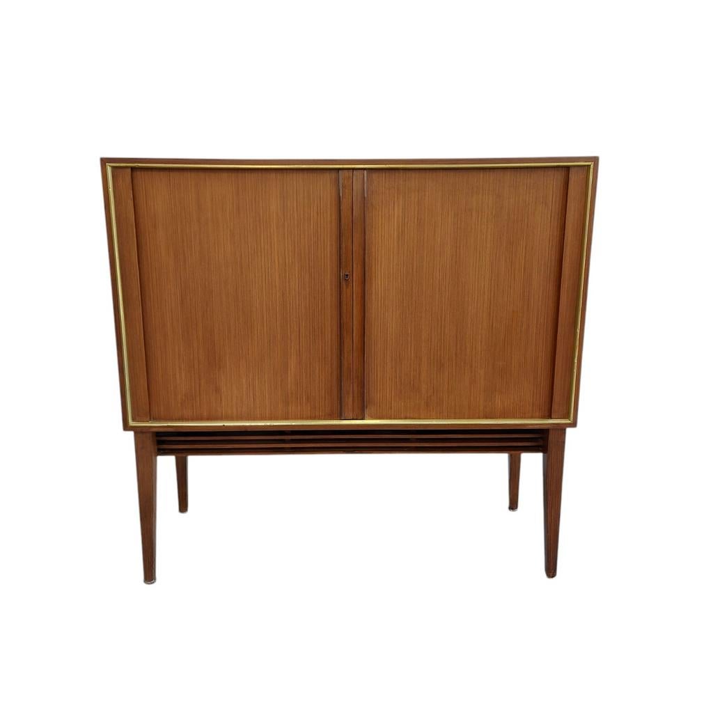 Vintage roldeurkast dressoir, tv meubel, Ophalen, Gebruikt, Meerdere deuren, 50 tot 100 cm