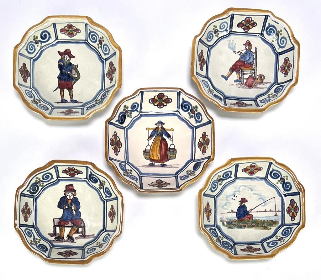 125. Aardewerk wandbordjes, Tichelaar Makkum, eind 20e eeuw, Ophalen of Verzenden