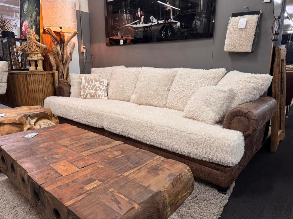 Diepe lounge bank Chelsea landelijke 120cm diep