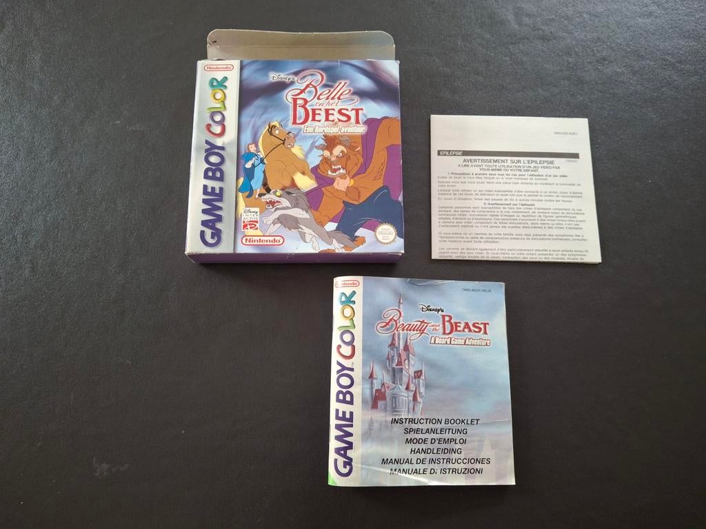 Belle en het beest - GBC - doosje en handleiding, Spelcomputers en Games, Avontuur en Actie, Gebruikt, Verzenden, 1 speler