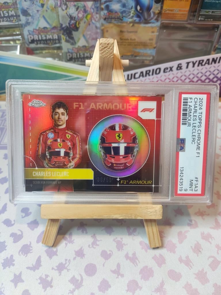 Topps chrome 2024 F1 Formula 1 Charles Leclerc SSP psa 9, Ophalen of Verzenden, Nieuw, Losse kaart, Foil