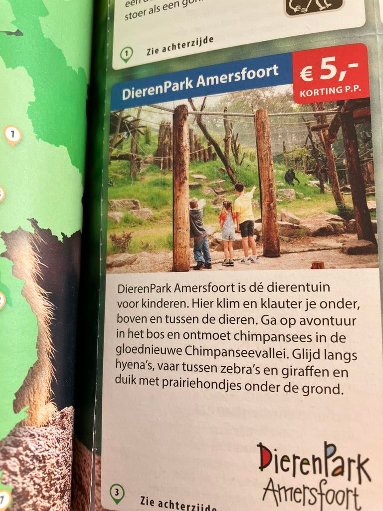 Dierenpark Amersfoort 5 euro korting pp, Tickets en Kaartjes, Drie personen of meer, Kortingskaart