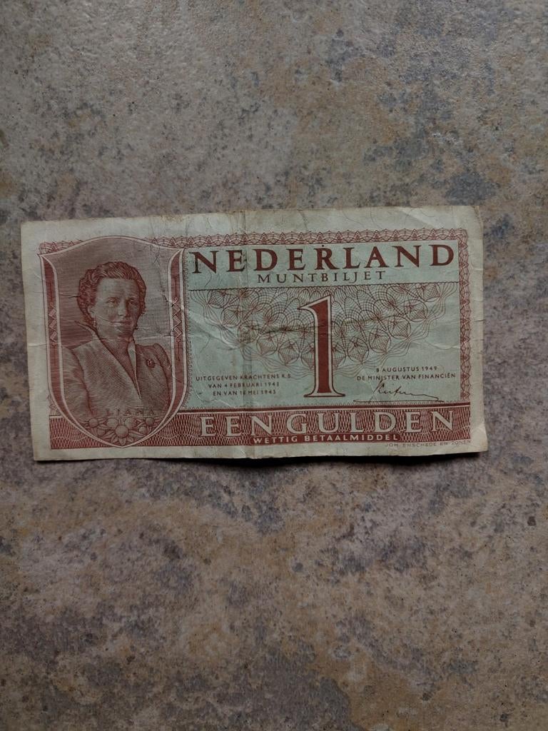 1 gulden biljet Juliana, Postzegels en Munten, Bankbiljetten | Nederland, Ophalen of Verzenden