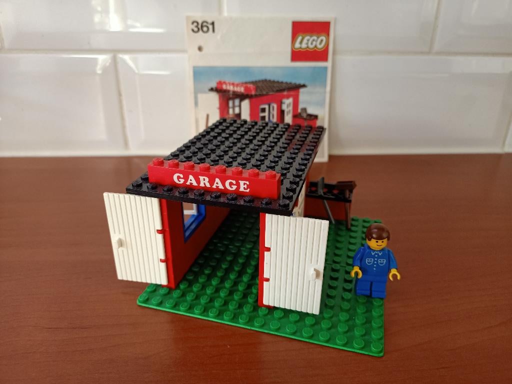 vintage Lego 361 garage, Ophalen, Gebruikt, Complete set, Lego