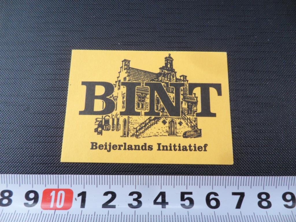 sticker BINT beijerlands initiatief, Verzamelen, Stickers, Zo goed als nieuw, Ophalen