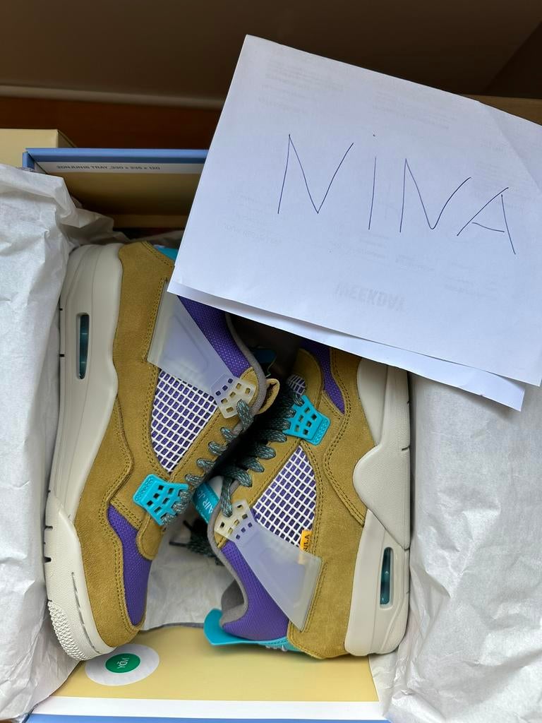 Jordan 4 Union Desert Moss, Kleding | Heren, Schoenen, Nieuw, Sneakers of Gympen, Overige kleuren, Ophalen of Verzenden