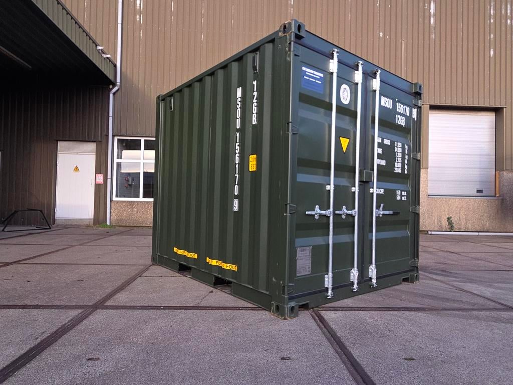 Aanbieding 10ft containers zeecontainer groen nieuw op=op, Ophalen of Verzenden, Nieuw, Hout, Containerberging