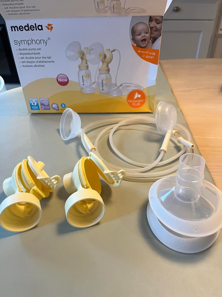 Medela Symphony Borstkolf Set + Tas, Ophalen of Verzenden, Gebruikt, Borstkolf