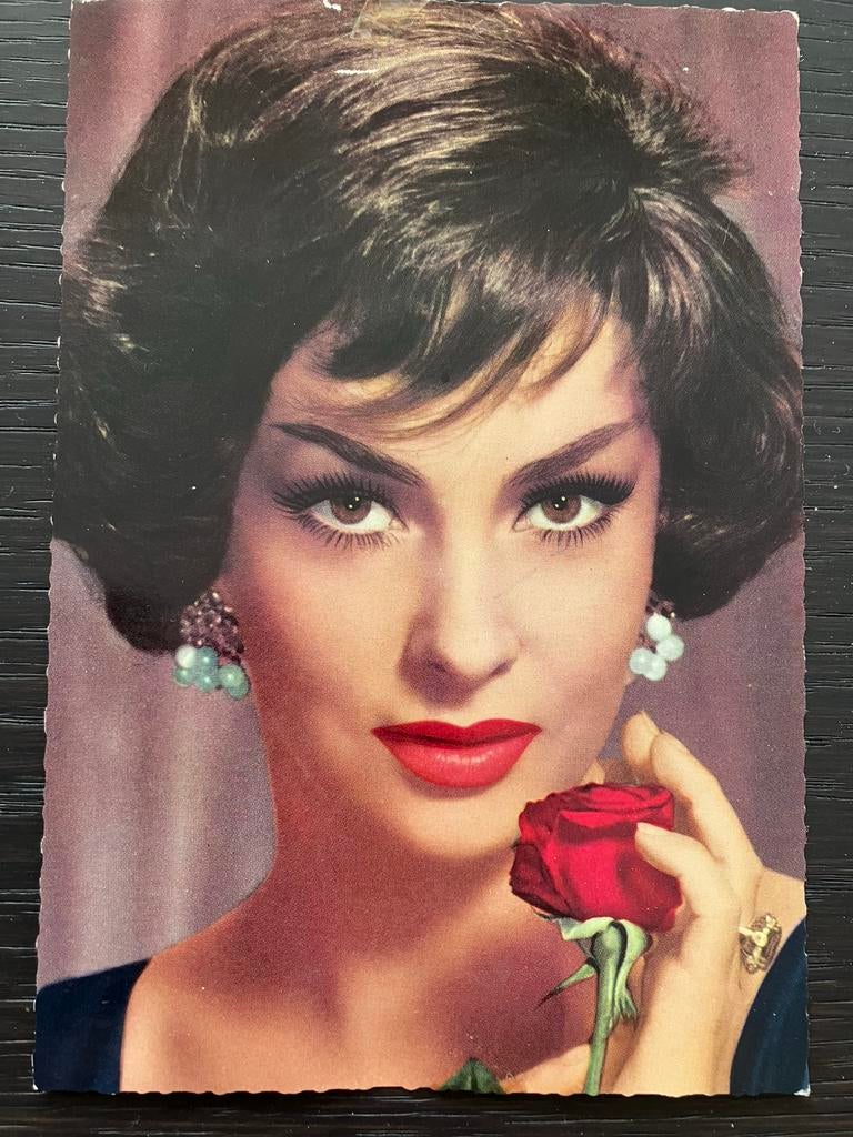 Ansichtkaart Gina Lollobrigida, 1960 tot 1980, Gebruikt, Foto, Ophalen of Verzenden