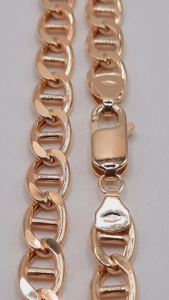 gouden schakel ketting 14kt, Www.bredajuwelier.nl, Nieuw, Ophalen of Verzenden, Www.bredajuwelier.nl