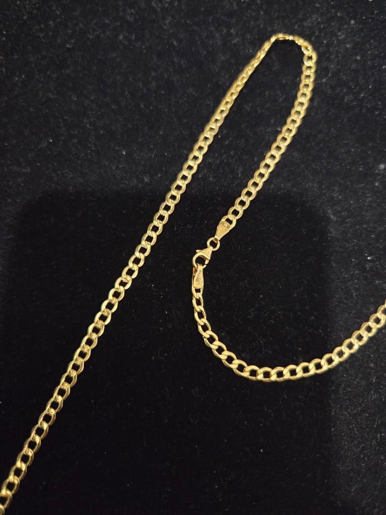 14 k gouden gourmet ketting 6,1 gram 69 cm, Sieraden, Tassen en Uiterlijk, Kettingen, Ophalen of Verzenden, Nieuw, Goud, Goud