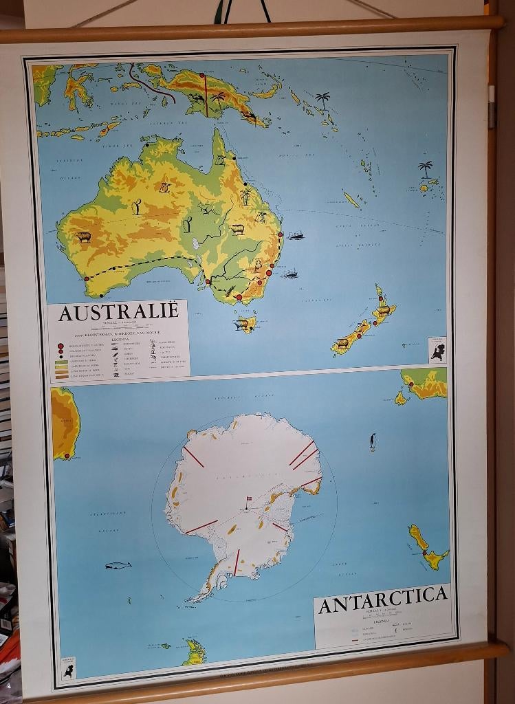 Schoolkaart van Australie & Antartica, Ophalen, Natuur en Biologie