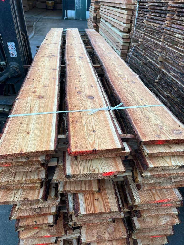 Schaaldelen 22mm Lariks / Douglas 20/25cm  breed, Tuin en Terras, Palen, Balken en Planken, Nieuw, Planken, 250 cm of meer, Ophalen