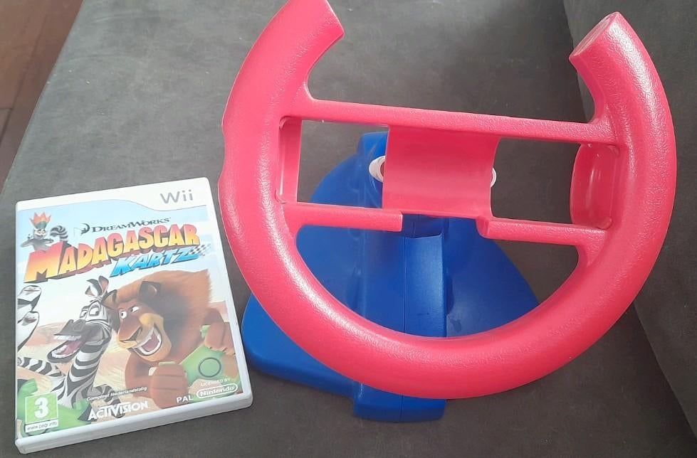Nintendo Wii: Madagascar Kartz, DreamWorks + stuur Qware, Ophalen of Verzenden