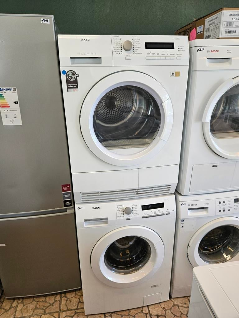 Prachtige AEG setje wasmachine en warmtepomp droger inc G, Witgoed en Apparatuur, Wasmachines, Minder dan 85 cm, Ophalen of Verzenden