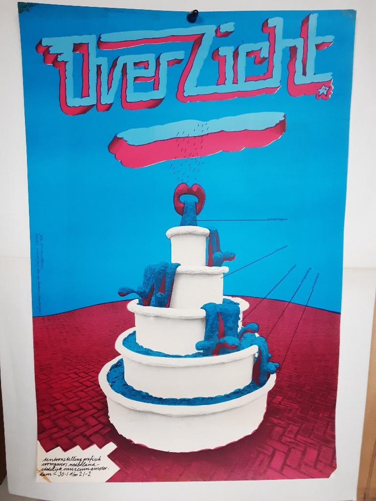 Originele Poster Overzicht Ootje Oxenaar, Verzenden, A1 t/m A3, Reclame, Rechthoekig Staand