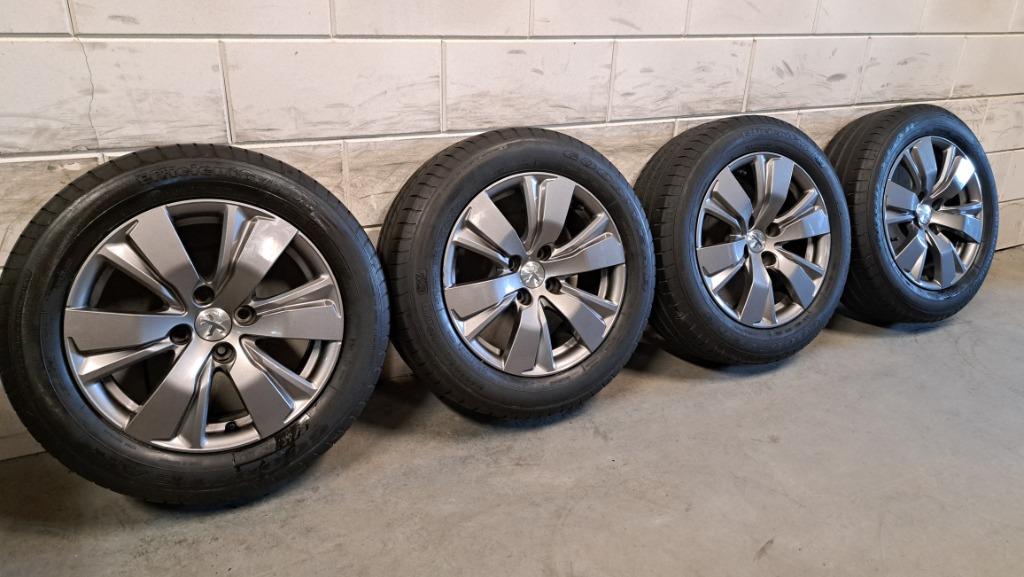 Lm-velgen 2008 Partner Crossland C3 Aircross 195/60/16, Gebruikt, 16 inch, Banden en Velgen, Ophalen of Verzenden