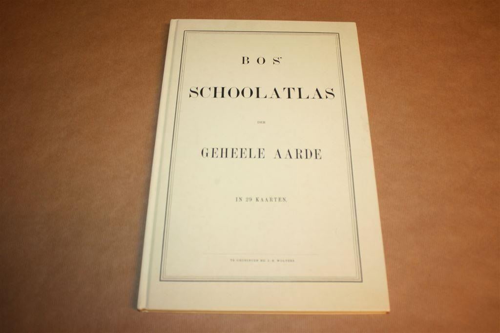 Bos Schoolatlas der Geheele Aarde - Facsimile 1877 !!, Boeken, Ophalen of Verzenden, 1800 tot 2000, Wereld, Landkaart