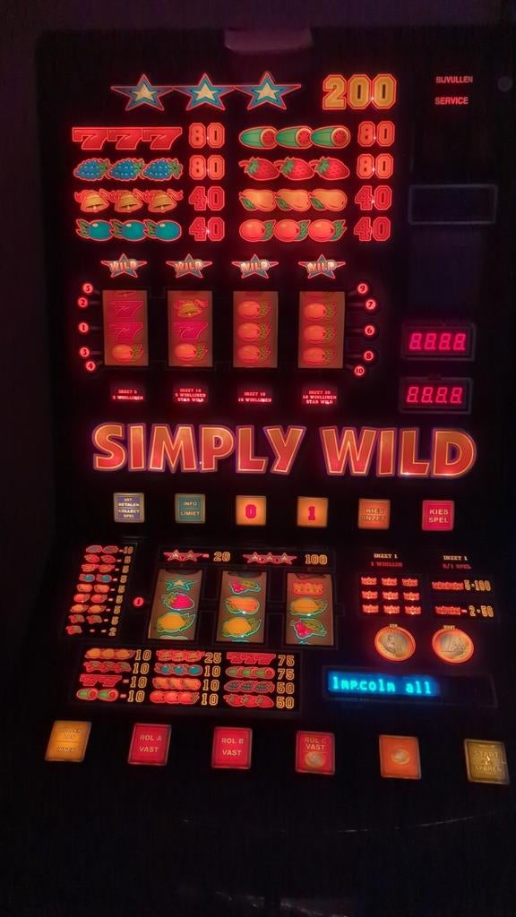 Simply Wild gokkast met NV10 biljet inname, Verzamelen, Automaten | Gokkasten en Fruitautomaten, Euro, Ophalen of Verzenden, Gebruikt