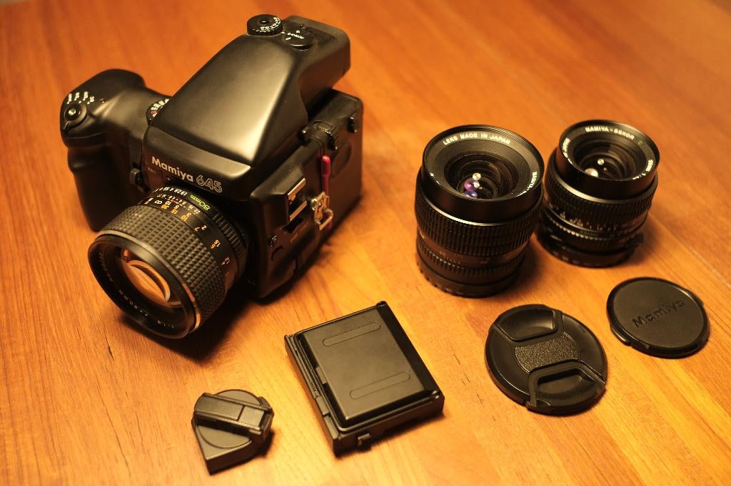Mamiya 645 Pro MINT CONDITION KIT (3 lenses, alle extras), Ophalen of Verzenden, Zo goed als nieuw, Spiegelreflex, Overige Merken
