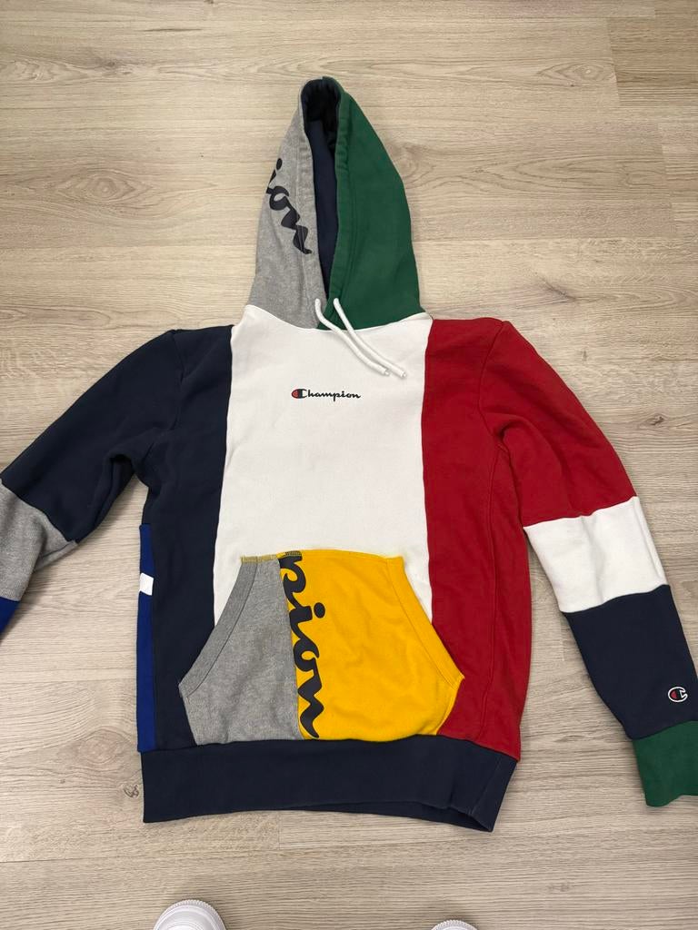 Champion Patchwork Hoodie - Maat S, Ophalen of Verzenden, Zo goed als nieuw, Maat 46 (S) of kleiner, Overige kleuren
