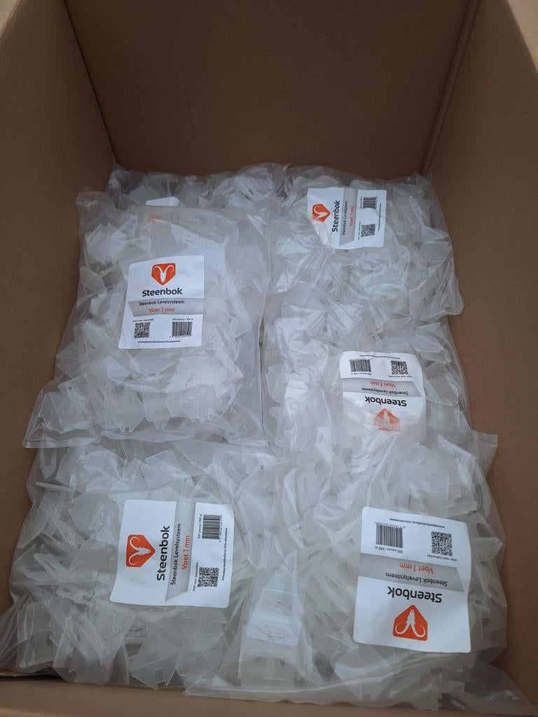 Steenbok levesysteem voet 1 mm voor je tegels recht maken, Overige materialen, Nieuw, Minder dan 20 cm, 10 m² of meer