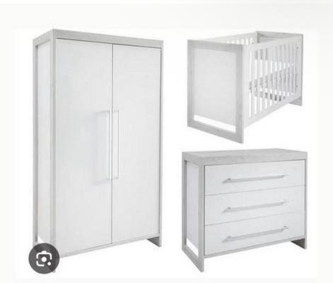 Babykamer TWF FRAME.   Ledikant / Commode / Kledingkast, Kinderen en Baby's, Kinderkamer | Complete kinderkamers, Ophalen, Gebruikt